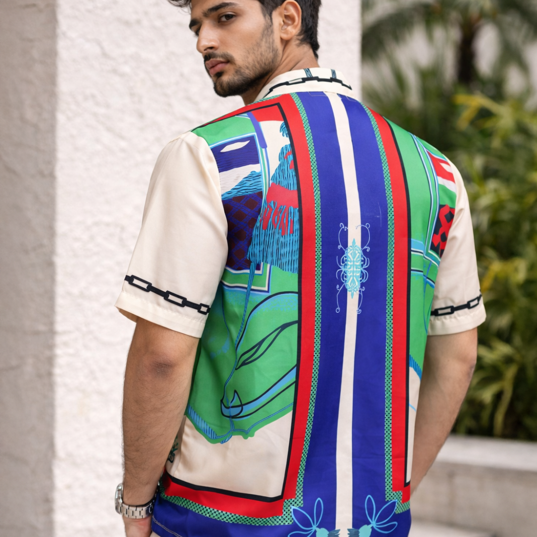 Multicolor Abstract Print Shirt
