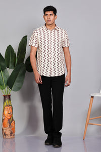 Zigzag Crochet Texture Shirt