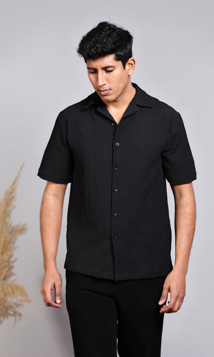 Blackout Popcorn Cuban Shirt
